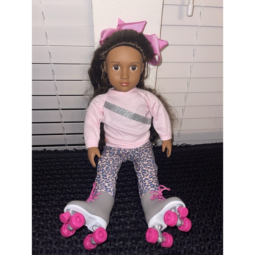 Our Generation Doll 18"Tall Poseable  20" With Roller Skates